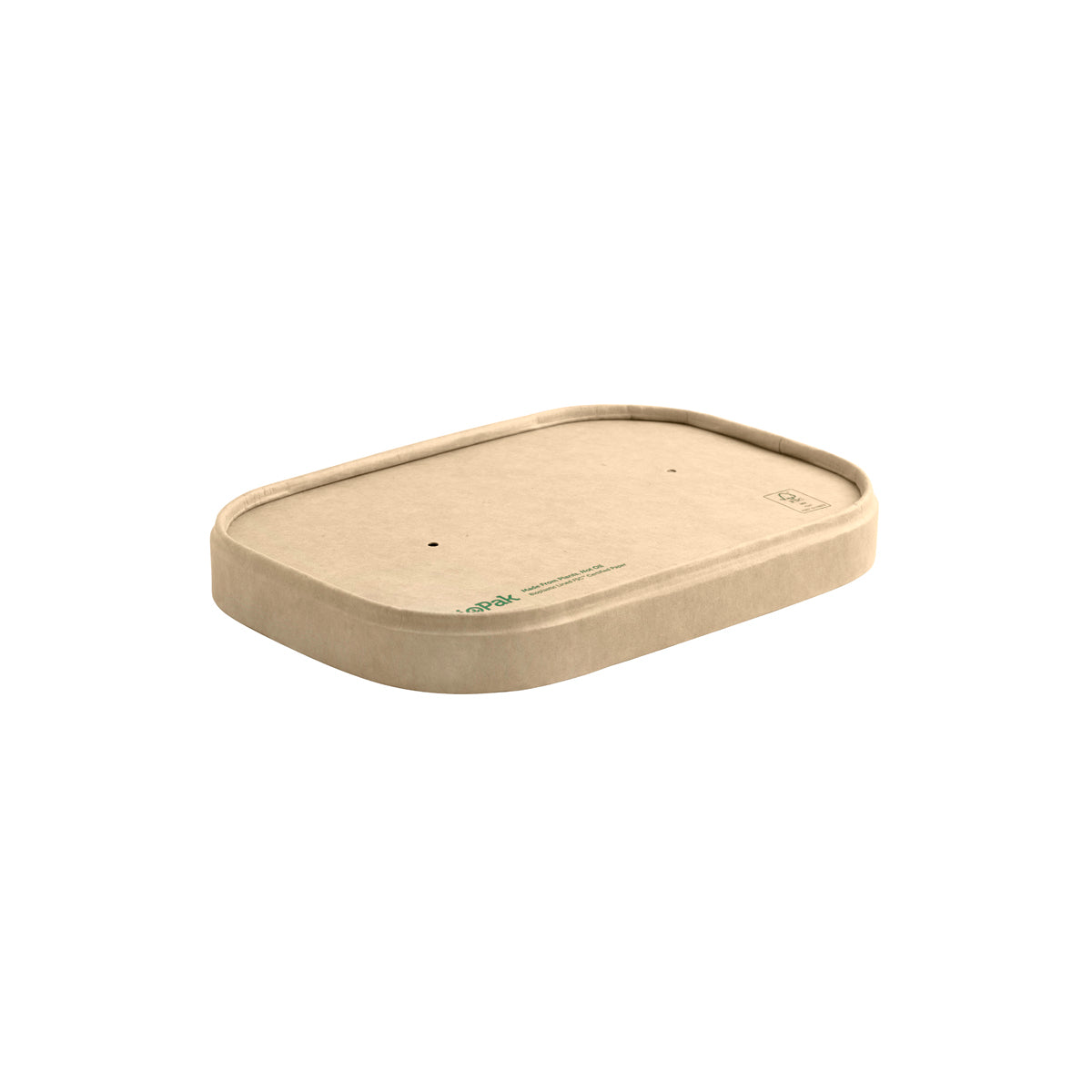 BP.BB-LBL-PAPER-N BioPak FSC™ BioBoard Rectangle Takeaway Paper Lid Natural 172x122mm Globe Importers Adelaide Hospitality Supplies