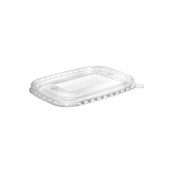BP.BB-LBL-RPET BioPak Clear RPET Rectangle Takeaway Lid 171x121mm Globe Importers Adelaide Hospitality Supplies