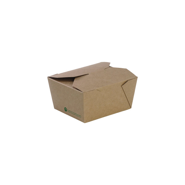BP.BB-LBS-1 BioPak FSC™ BioBoard Lunch Box Small Printed Kraft Look 110x90x64mm Globe Importers Adelaide Hospitality Supplies