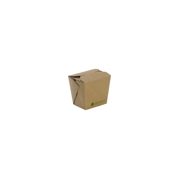 BP.BB-NB-16 BioPak FSC™ BioBoard Noodle Box Printed Kraft Look 75x55x85mm / 480ml / 16oz Globe Importers Adelaide Hospitality Supplies