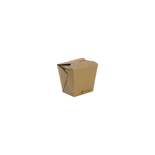 BP.BB-NB-32 BioPak FSC™ BioBoard Noodle Box Printed Kraft Look 90x70x110mm / 960ml / 32oz Globe Importers Adelaide Hospitality Supplies