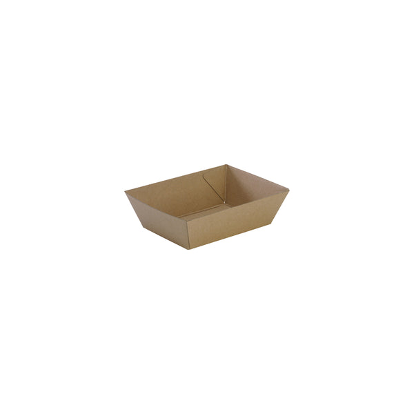 BP.BB-TRAY1 BioPak FSC™ BioBoard Tray No.1 Kraft 131x91x50mm Globe Importers Adelaide Hospitality Supplies