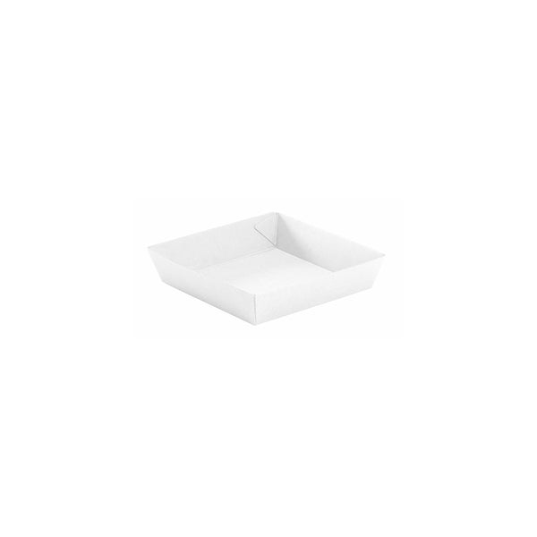BP.BB-TRAY2-W BioPak FSC™ BioBoard Tray No.2 White 178x178x45mm Globe Importers Adelaide Hospitality Supplies