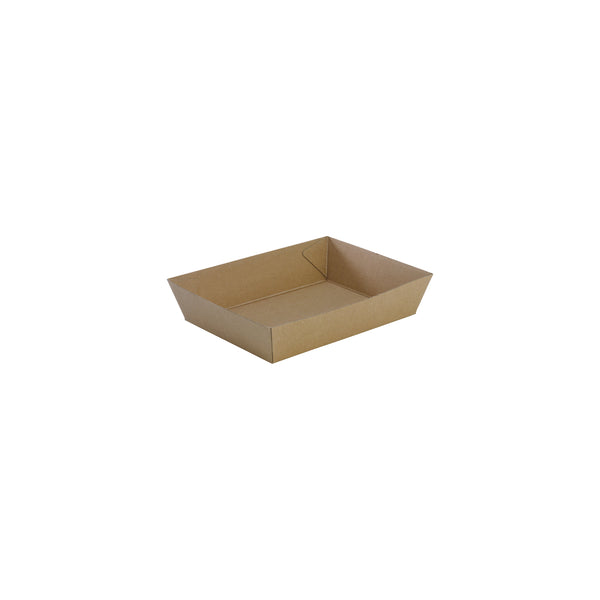 BP.BB-TRAY3 BioPak FSC BioBoard Tray No.3 Kraft 180x134x45mm Globe Importers Adelaide Hospitality Supplies