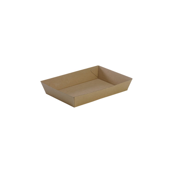 BP.BB-TRAY4 BioPak FSC BioBoard Tray No.4 Kraft 228x152x45mm Globe Importers Adelaide Hospitality Supplies
