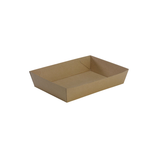BP.BB-TRAY5 BioPak FSC BioBoard Tray No.5 Kraft 255x179x58mm Globe Importers Adelaide Hospitality Supplies