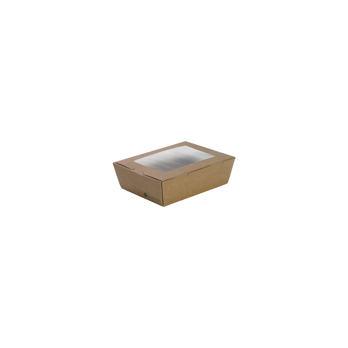 BP.BB-WLBL-3 BioPak FSC™ BioBoard Lunch Box with Window Large Printed Kraft Look 197x140x64mm Globe Importers Adelaide Hospitality Supplies