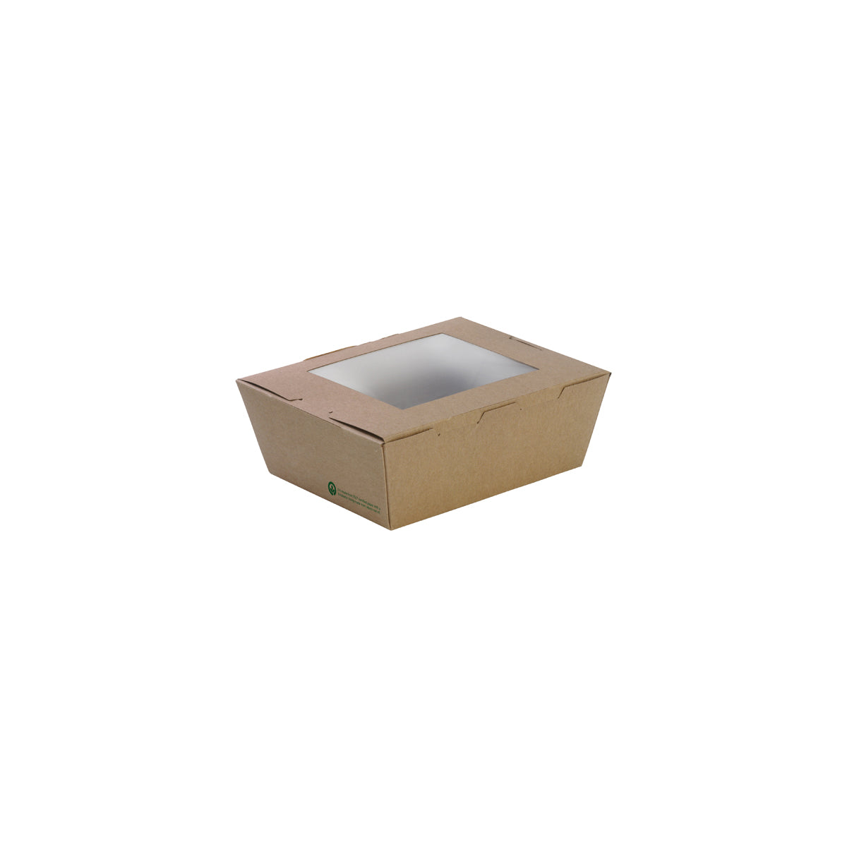 BP.BB-WLBM-8 BioPak FSC™ BioBoard Lunch Box with Window Medium Printed Kraft Look 152x120x64mm Globe Importers Adelaide Hospitality Supplies