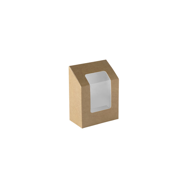 BP.BB-WRAP BioPak BioBoard Wrap Wedge Printed Kraft Look 90x50x120mm Globe Importers Adelaide Hospitality Supplies