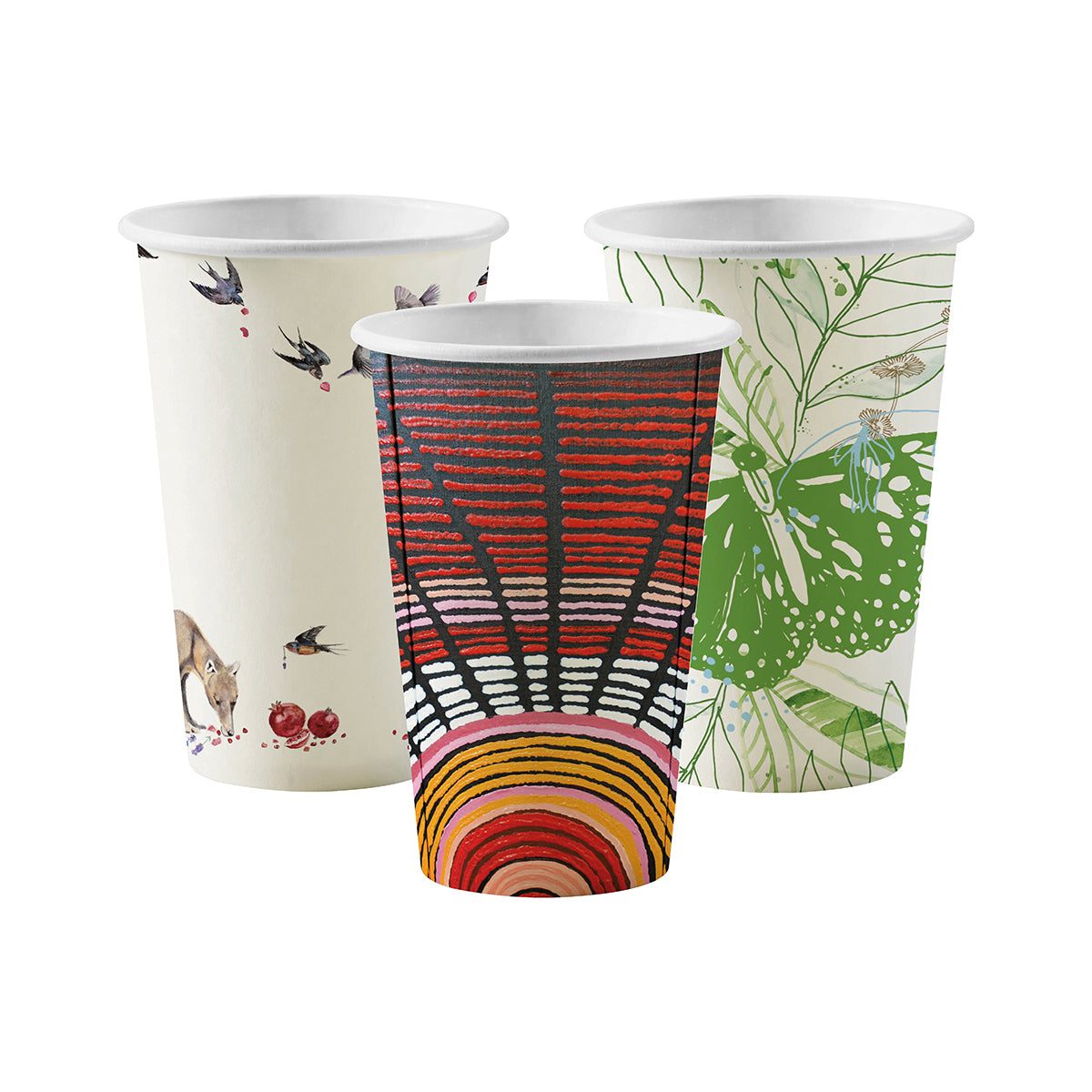 BP.BC-12(80)-ART BioPak Single Wall Art Series BioCup (80mm) 350ml / 12oz Globe Importers Adelaide Hospitality Supplies