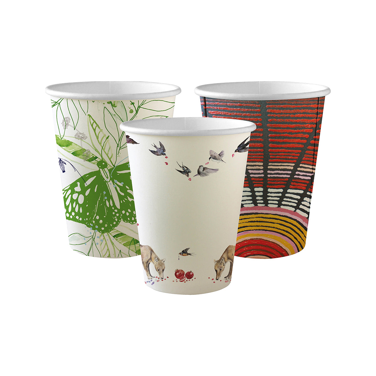 BP.BC-12-ART BioPak Single Wall Art Series BioCup (90mm) 390ml / 12oz Globe Importers Adelaide Hospitality Supplies