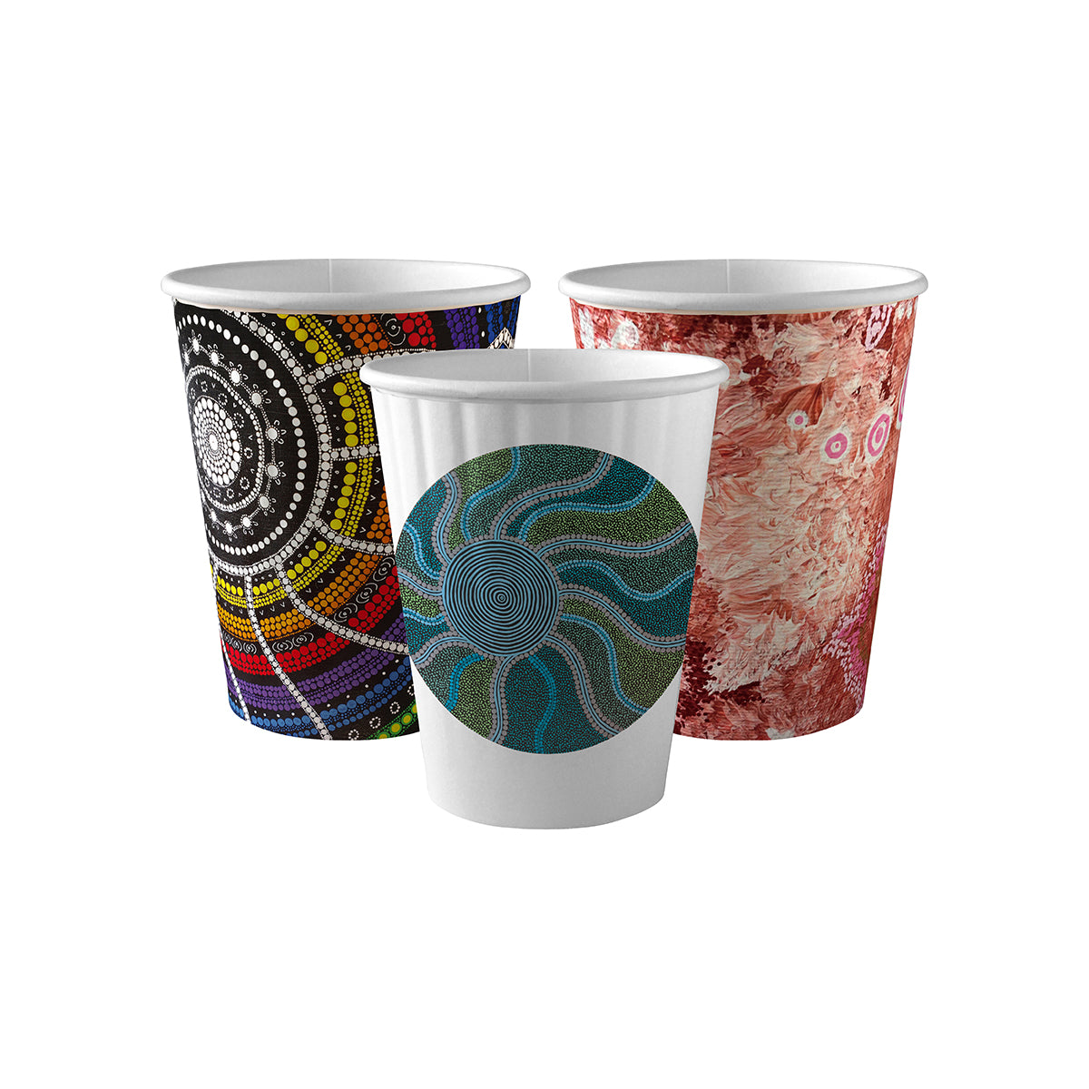 BP.BC-12DW-CCAB-ART BioPak Double Wall Indigenous Art Series BioCup (90mm) 390ml / 12oz Globe Importers Adelaide Hospitality Supplies