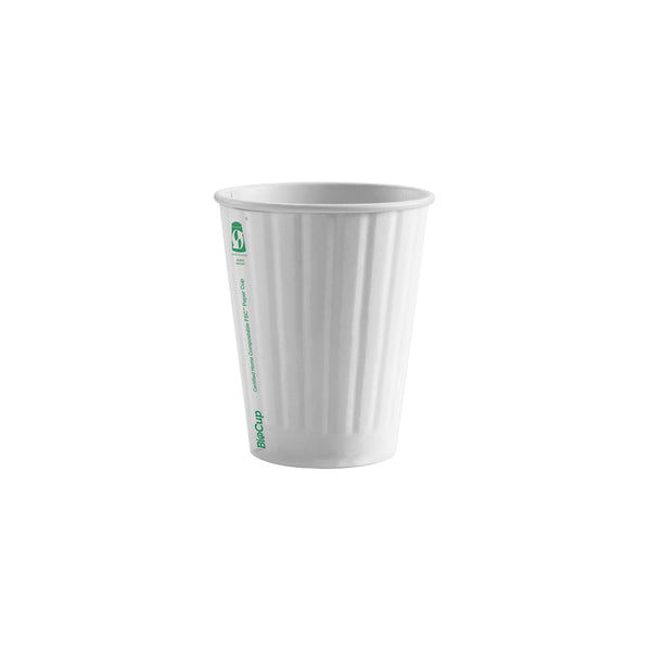 BP.BC-12DWW-SA BioPak Double Wall White BioCup (90mm) 390ml / 12oz Globe Importers Adelaide Hospitality Supplies