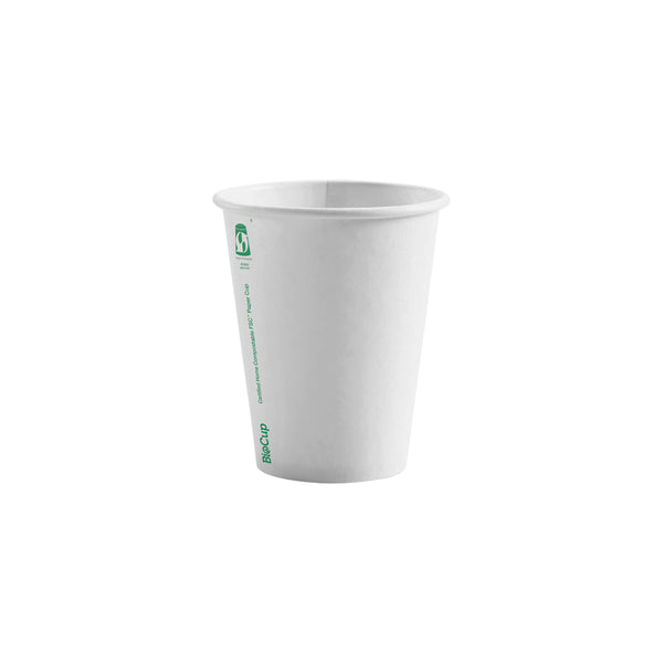 BP.BC-12W-SA BioPak Single Wall White BioCup (90mm) 390ml / 12oz Globe Importers Adelaide Hospitality Supplies