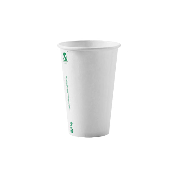 BP.BC-12(80)W-SA BioPak Single Wall White BioCup (80mm) 350ml / 12oz Globe Importers Adelaide Hospitality Supplies