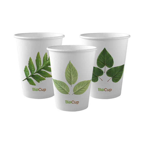 BP.BC-12 BioPak Single Wall Leaf BioCup (90mm) 390ml / 12oz Globe Importers Adelaide Hospitality Supplies