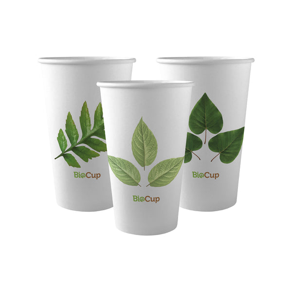 BP.BC-16 BioPak Single Wall Leaf BioCup (90mm) 510ml / 16oz Globe Importers Adelaide Hospitality Supplies
