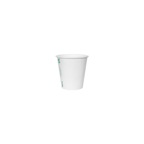 BP.BC-4W-SA BioPak Single Wall White BioCup (63mm) 120ml / 4oz Globe Importers Adelaide Hospitality Supplies