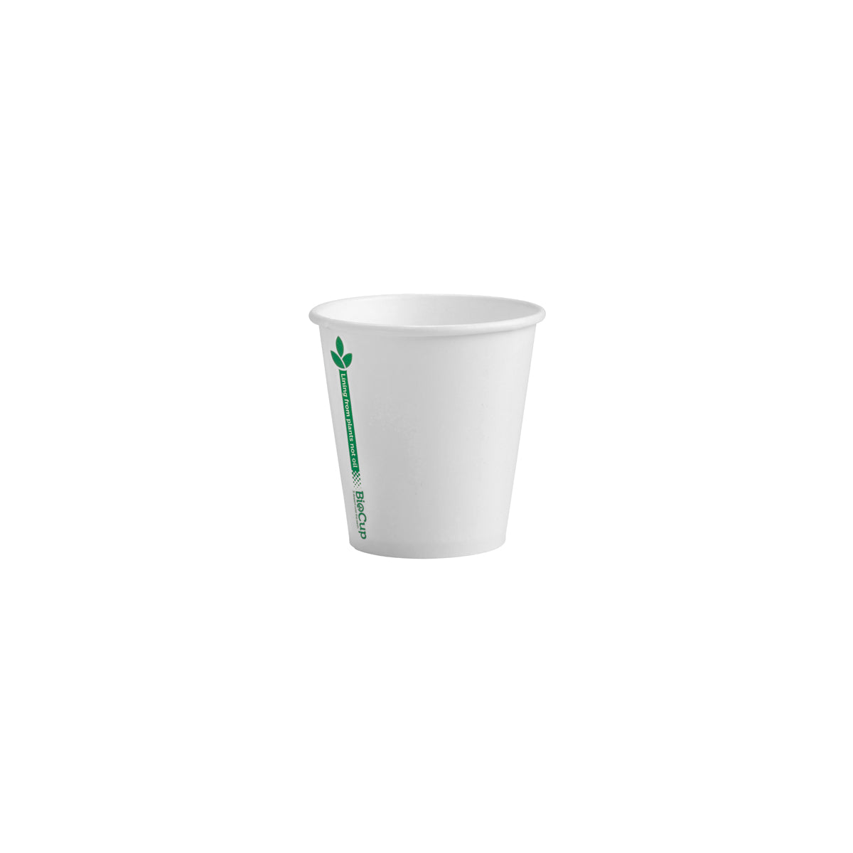 BP.BC-6-GL BioPak Single Wall Green Line White BioCup (80mm) 230ml / 6oz Globe Importers Adelaide Hospitality Supplies