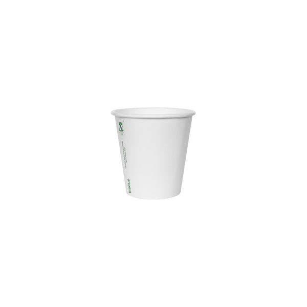 BP.BC-6W-SA BioPak Single Wall White BioCup (80mm) 230ml / 6oz Globe Importers Adelaide Hospitality Supplies