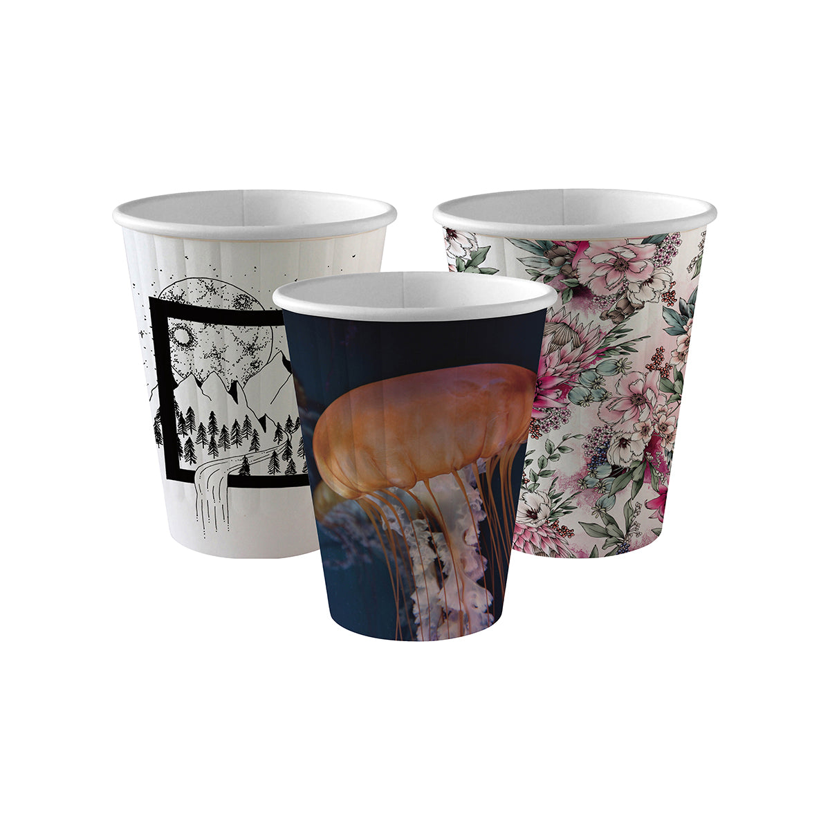 BP.BC-8DW-ART BioPak Double Wall Art Series BioCup (80mm) 255ml / 8oz Globe Importers Adelaide Hospitality Supplies