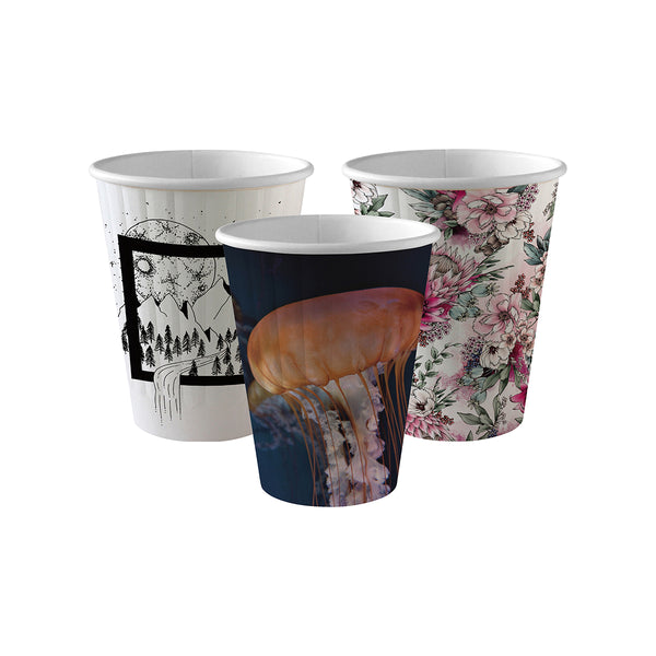 BP.BC-8DW-ART BioPak Double Wall Art Series BioCup (80mm) 255ml / 8oz Globe Importers Adelaide Hospitality Supplies