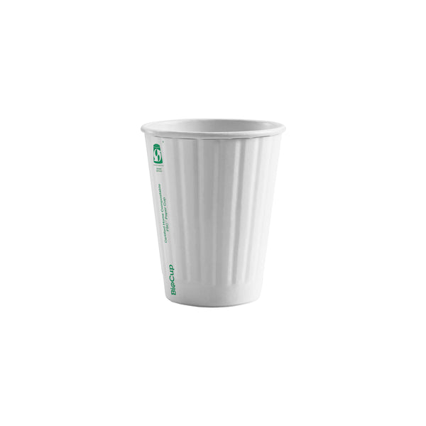BP.BC-8DWW-SA BioPak Double Wall White BioCup (80mm) 255ml / 8oz Globe Importers Adelaide Hospitality Supplies