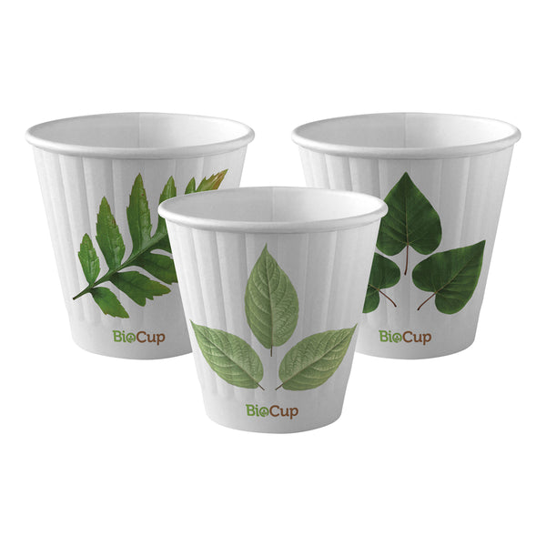 BP.BC-8DW(90) BioPak Double Wall Leaf BioCup (90mm) 295ml / 8oz Globe Importers Adelaide Hospitality Supplies