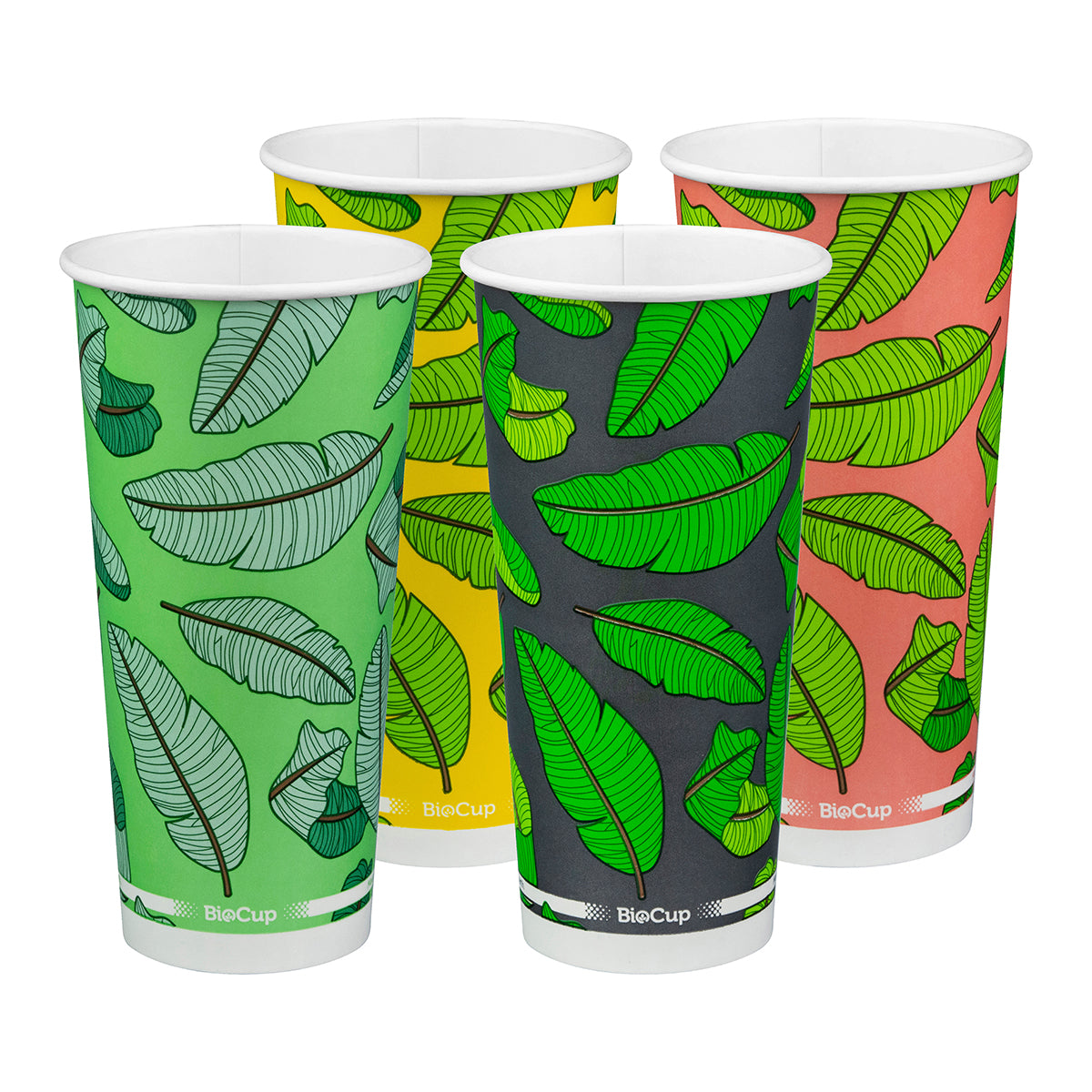 BP.BCC-22 BioPak Cold Paper Leaf Design BioCup (90mm) 650ml / 22oz Globe Importers Adelaide Hospitality Supplies