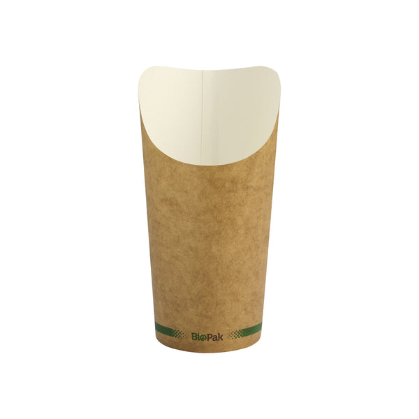BP.BCH-32 BioPak FSC™ Paper Chip Cup Large Printed Kraft Look 32oz Globe Importers Adelaide Hospitality Supplies