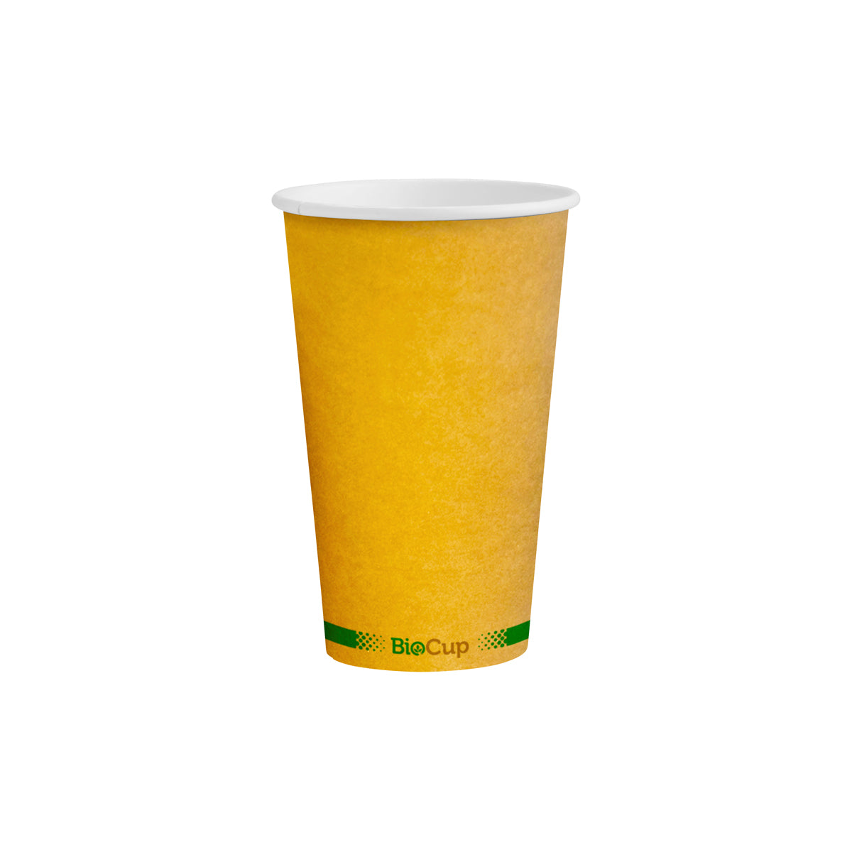 BP.BCK-12-80-GS-V2 BioPak Single Wall Green Stripe Kraft BioCup (80mm) 350ml / 12oz Globe Importers Adelaide Hospitality Supplies
