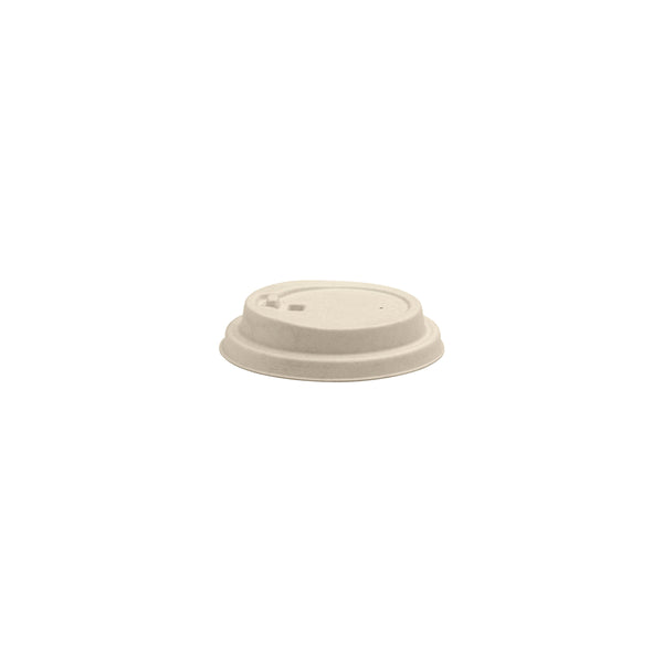 BP.BCL-12PULP-R-N BioPak 90mm BioCup Natural Reclosable BioCane Lid Globe Importers Adelaide Hospitality Supplies