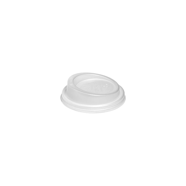 BP.BCL-8PLA-C BioPak 80mm BioCup White CPLA Lid Globe Importers Adelaide Hospitality Supplies