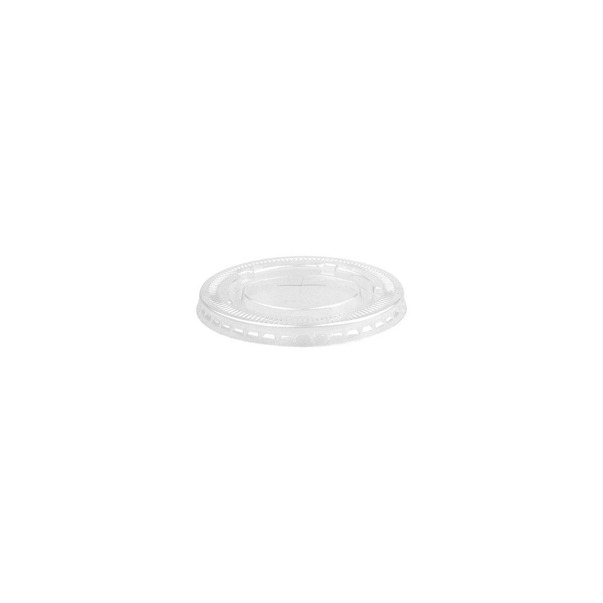 BP.BCL-90C-PET(F) BioPak Clear PET Large Flat Lid with X-Slot 90mm Globe Importers Adelaide Hospitality Supplies