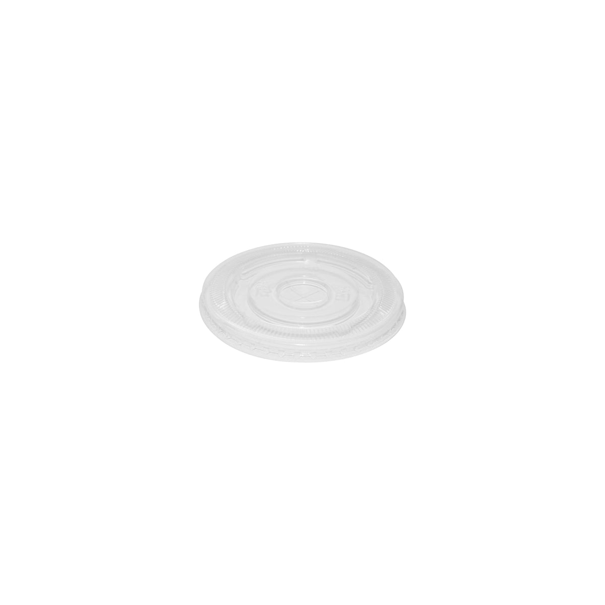 BP.BCL-90C-PLA(F)-1000 BioPak Clear PLA Large Flat Lid with X-Slot 90mm Globe Importers Adelaide Hospitality Supplies