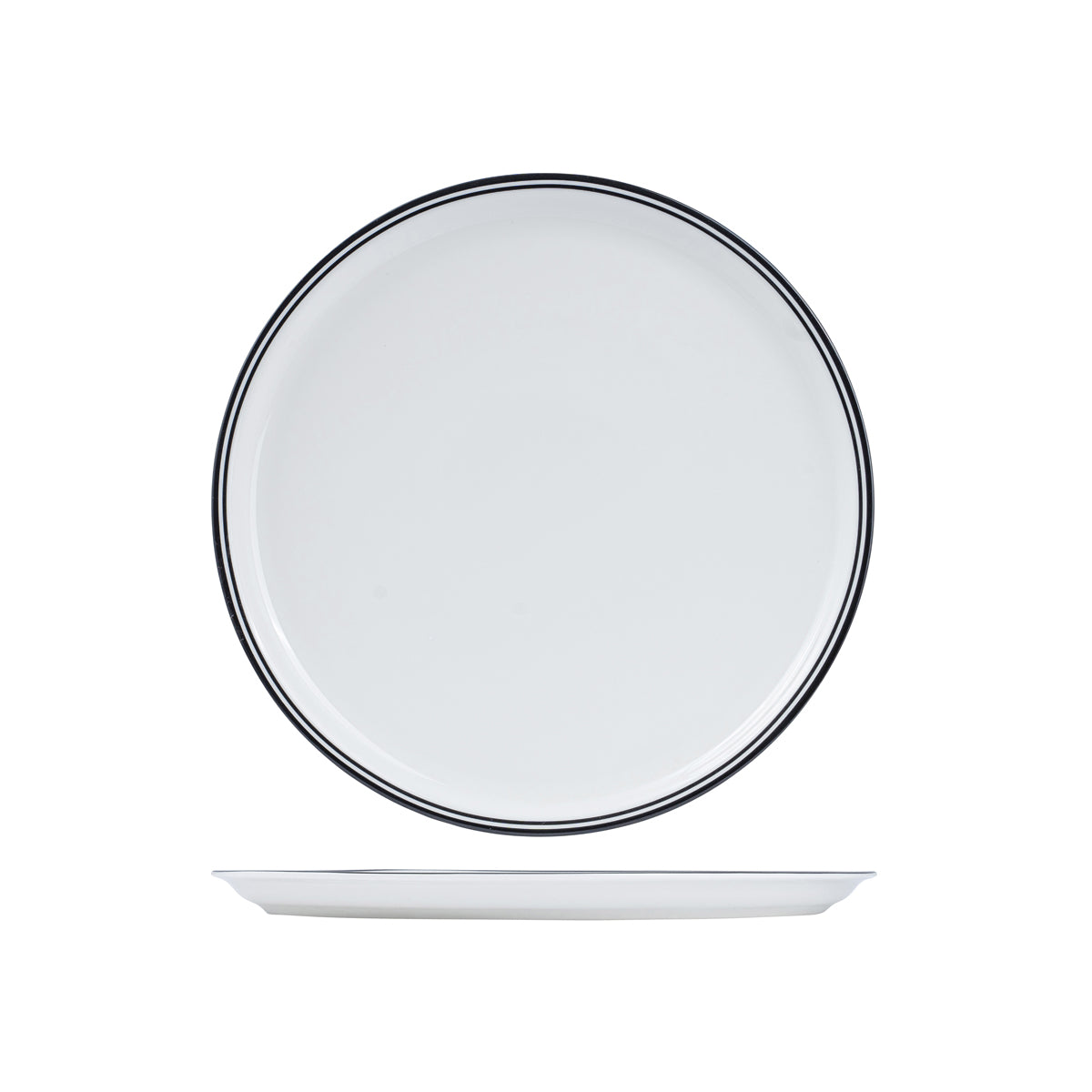 72.BPP32.BK RAK Porcelain Nano Cru Black Round Pizza Plate 310mm Globe Importers Adelaide Hospitality Supplies