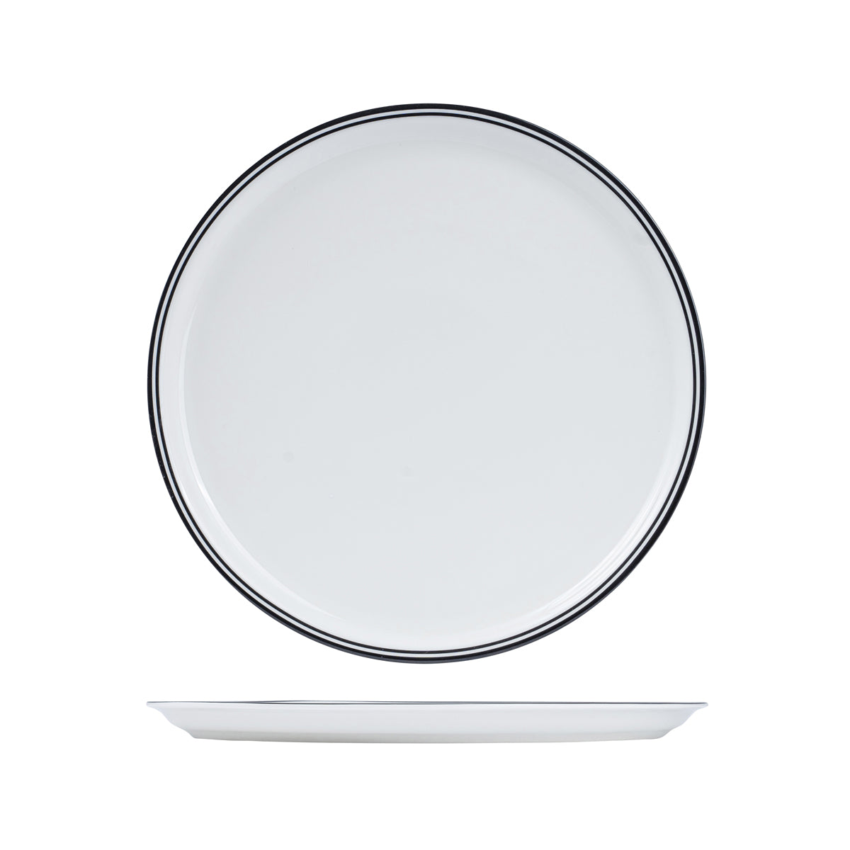 72.BPP33.BK RAK Porcelain Nano Cru Black Round Pizza Plate 330mm Globe Importers Adelaide Hospitality Supplies
