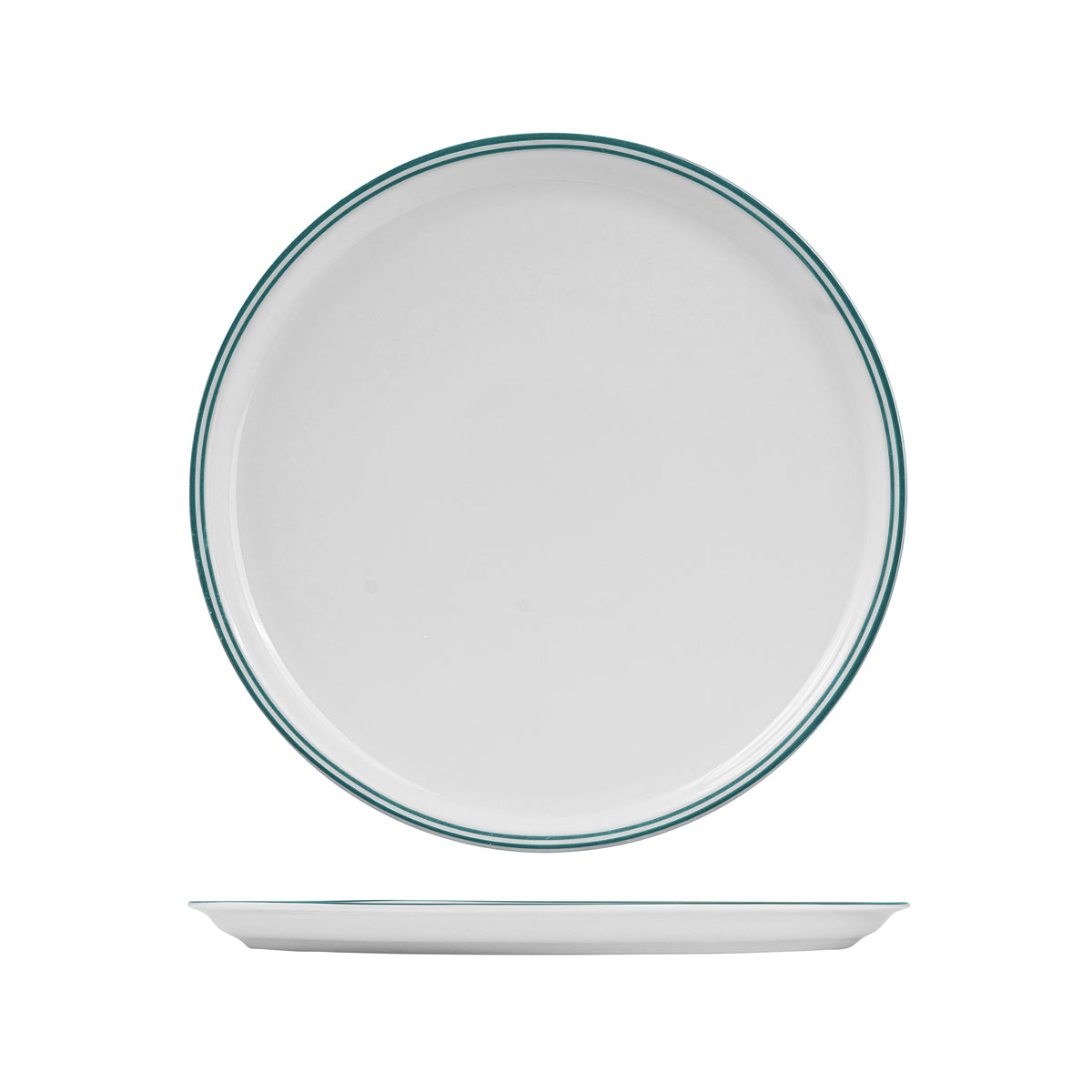 72.BPP33.GN RAK Porcelain Nano Cru Green Round Pizza Plate 330mm Globe Importers Adelaide Hospitality Supplies