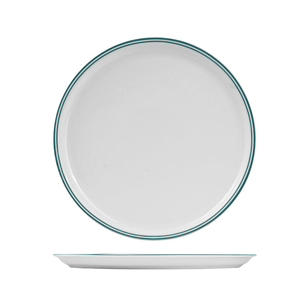 72.BPP33.GN RAK Porcelain Nano Cru Green Round Pizza Plate 330mm Globe Importers Adelaide Hospitality Supplies