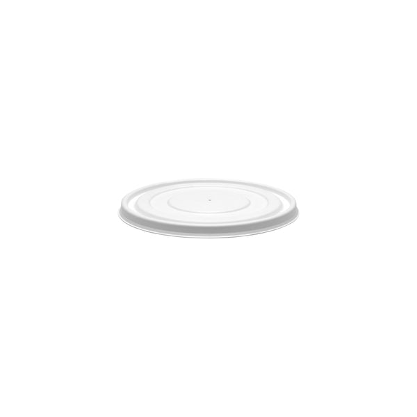 BP.BSCL-12-16-32-PULP-W BioPak BioCane BioBowl Lid White Plant Fibre 121mm Globe Importers Adelaide Hospitality Supplies