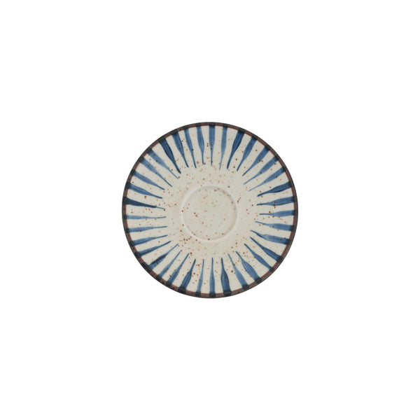 70.BW20005 Brew Pottery Blue Flame Espresso Saucer 125mm Globe Importers Adelaide Hospitality Supplies