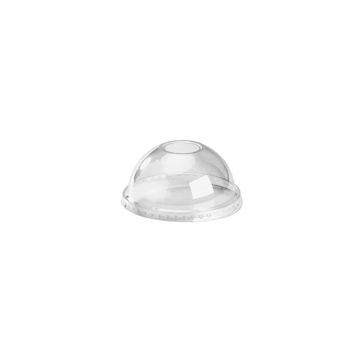 BP.C-96D(B) BioPak Clear PLA BioCup Dome Lid with 22mm Hole 96mm Globe Importers Adelaide Hospitality Supplies
