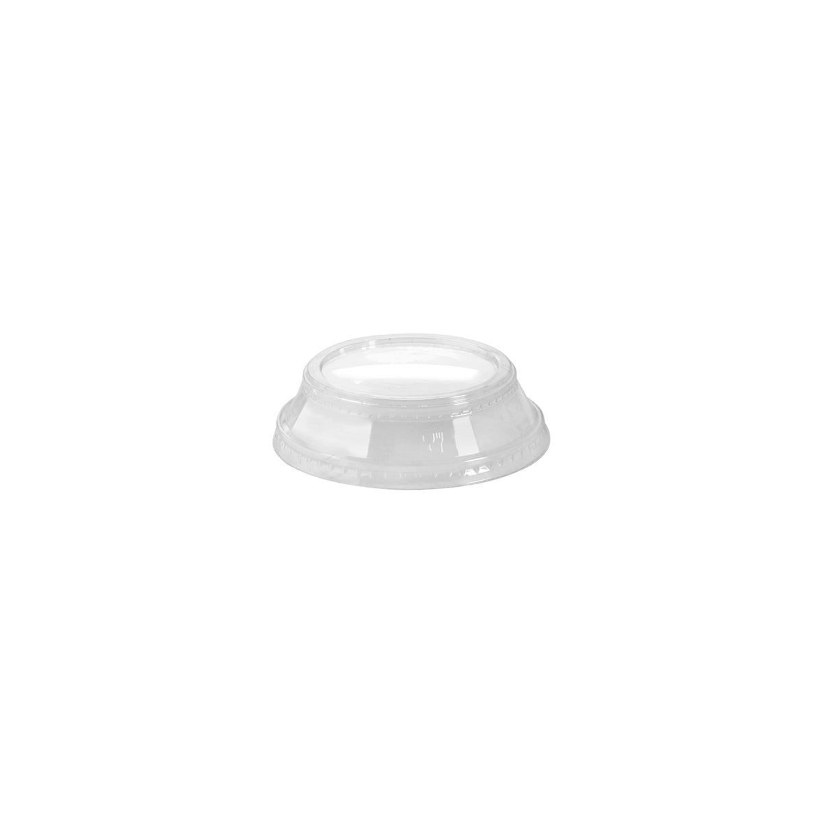 BP.C-96D(N) BioPak Clear PLA BioCup Raised Flat Lid with No Hole 96mm Globe Importers Adelaide Hospitality Supplies