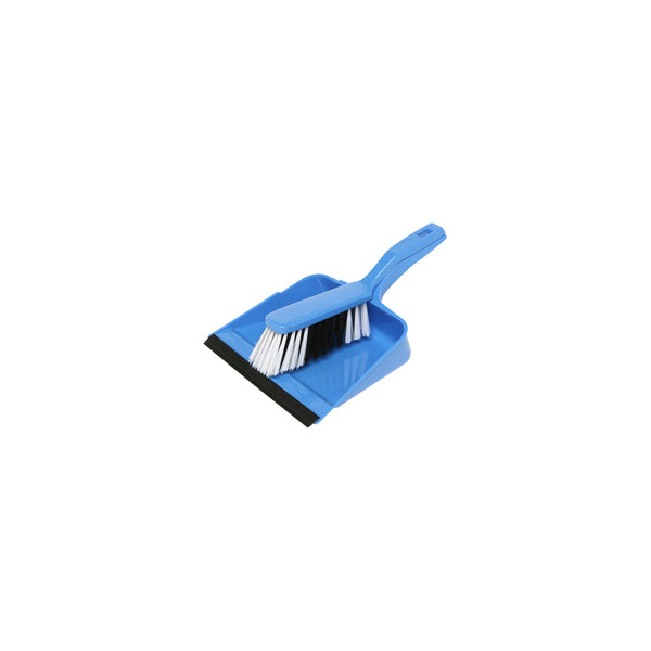EDCO.19124 Blue Plastic Dustpan & Brush  Globe Importers Adelaide Hospitality Supplies