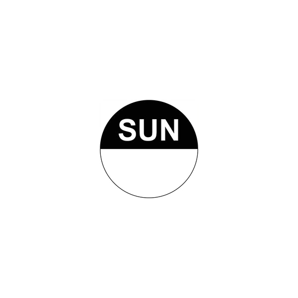 FF.80700 Removable Date Sticker Round Sunday 24mm Globe Importers Adelaide Hospitality Supplies