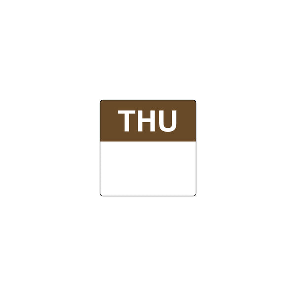 FF.90400 Removable Date Sticker Square Thursday 40mm Globe Importers Adelaide Hospitality Supplies