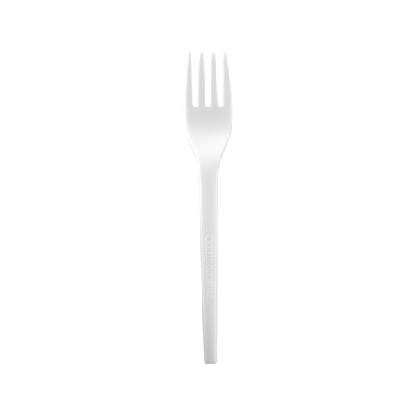 BP.GD-6.5AF-B BioPak CPLA BioPlastic Fork 165mm Globe Importers Adelaide Hospitality Supplies
