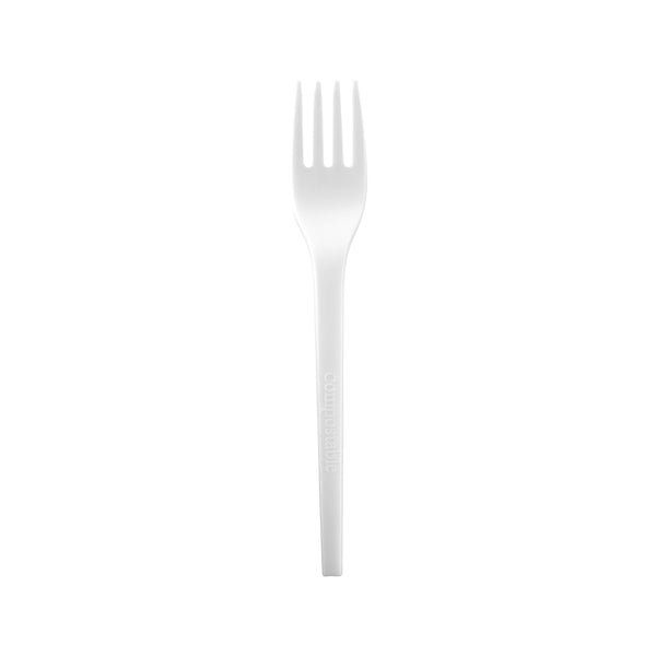 BP.GD-6AF-B BioPak CPLA BioPlastic Fork 150mm Globe Importers Adelaide Hospitality Supplies