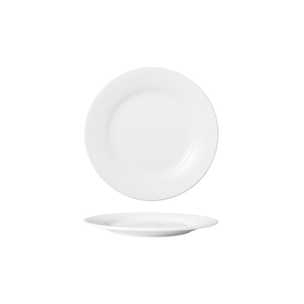 HAG.WBI0001 Maxwell & Williams White Bistro Round Wide Rim Plate 160mm Globe Importers Adelaide Hospitality Supplies