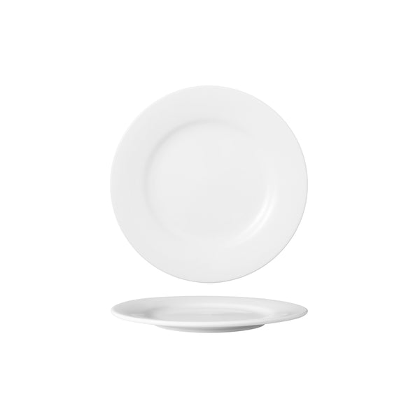 HAG.WBI0002 Maxwell & Williams White Bistro Round Wide Rim Plate 185mm Globe Importers Adelaide Hospitality Supplies